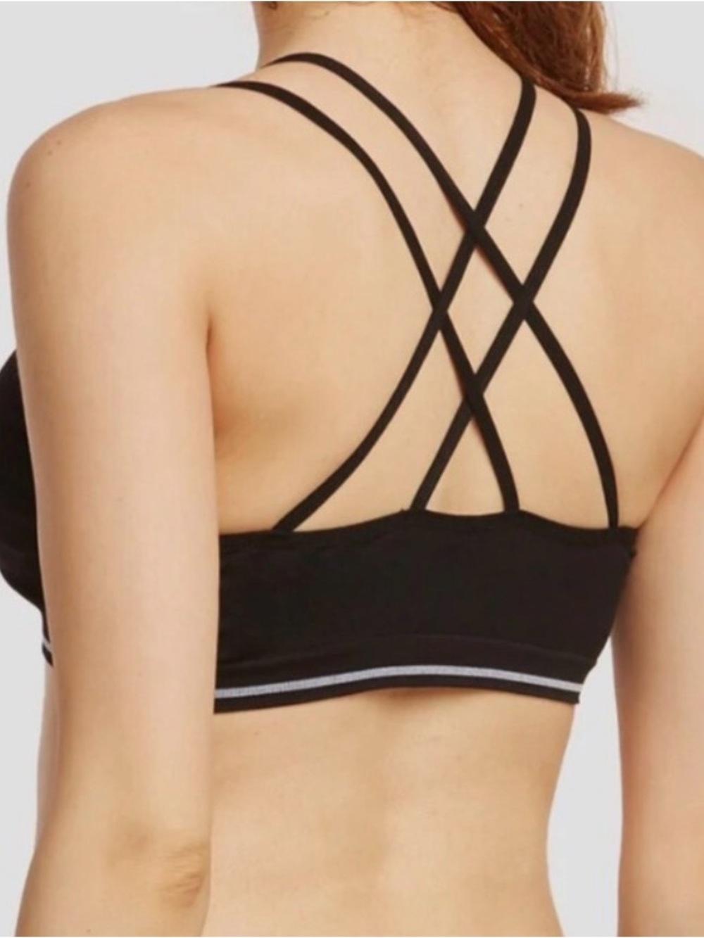Women’s Black Strappy Sports Bra
